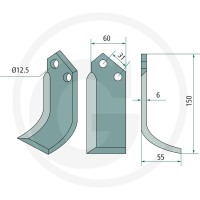 GRANIT Nóż wygięty 180DON-10L - Sklep PoltechParts