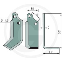 GRANIT Nóż kątowy 180MUR-14L - Sklep PoltechParts