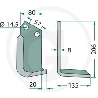GRANIT Nóż kątowy 180PEG-11R - Sklep PoltechParts