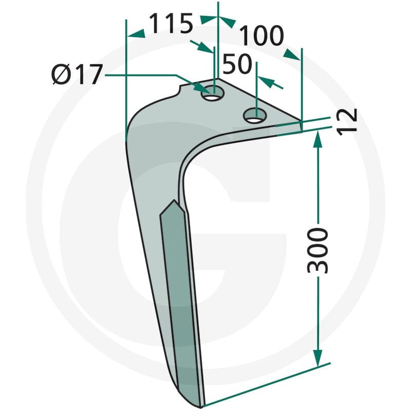 GRANIT Ząb brony aktywnej 180RH-RAU-07L - Sklep PoltechParts