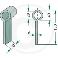 GRANIT Nóż bijakowy 18063-QVG-02 - Sklep PoltechParts