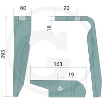GRANIT Ząb brony aktywnej 180RH-AMA-04L - Sklep PoltechParts