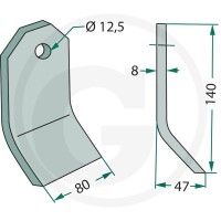 GRANIT Nóż bijakowy 18063-ZZZ-33 - Sklep PoltechParts