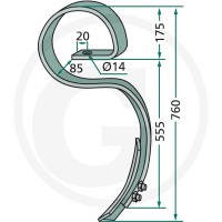 GRANIT Ząb sprężynowy, duży 180101.310722 - Sklep PoltechParts