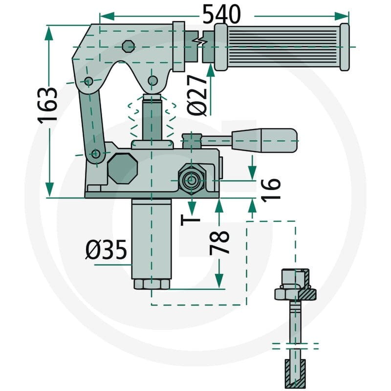 GRANIT Pompka ręczna PRBD 25cc z dźwignią 87000736KIT - Sklep PoltechParts