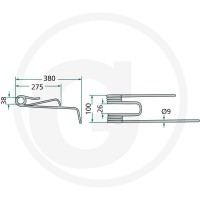 GRANIT Palec przetrząsaczo-zgrabiarki karuz. 5254101701380 - 5254101701380 - Sklep rolniczy PoltechParts