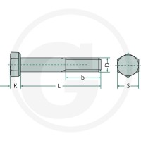 GRANIT Śruba z łbem sześciokątnym M12x50 485960116 - Sklep PoltechParts