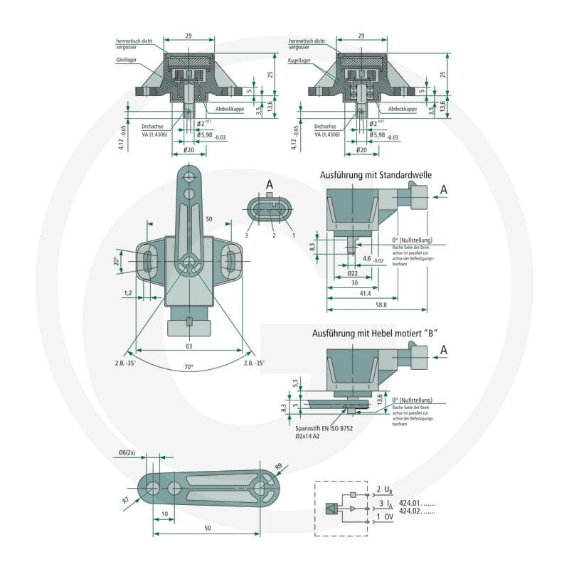 GRANIT Czujnik kąta 507424A11A090 - Sklep PoltechParts