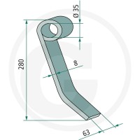 GRIMME Nóż bijakowy 29508901113 - Sklep PoltechParts