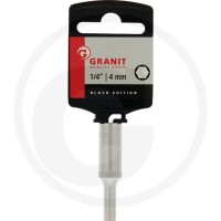 GRANIT BLACK EDITION 1/4" Nasadka sześciokątna, długa, 4 mm 7301066 - Sklep PoltechParts