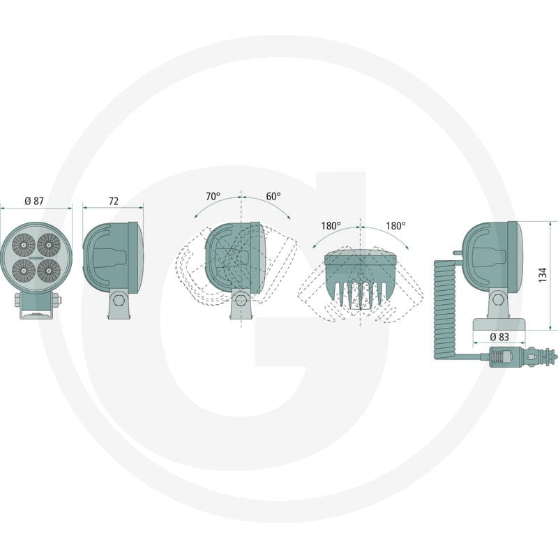GRANIT Reflektor roboczy LED 70702067 - Sklep PoltechParts
