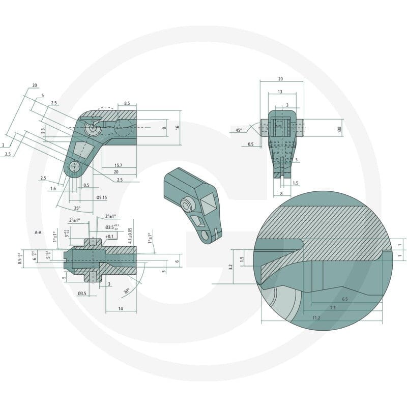 Stabilus Dźwignia kątowa 6549711087 - Sklep PoltechParts
