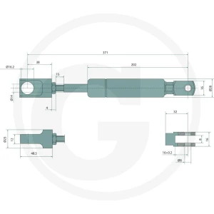 Stabilus Gasfeder 2200N 65498178