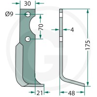 GRANIT Nóż kątowy 180AGR-05L - Sklep PoltechParts