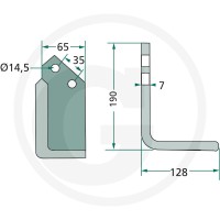 GRANIT Nóż kątowy 180KRO-02R - Sklep PoltechParts