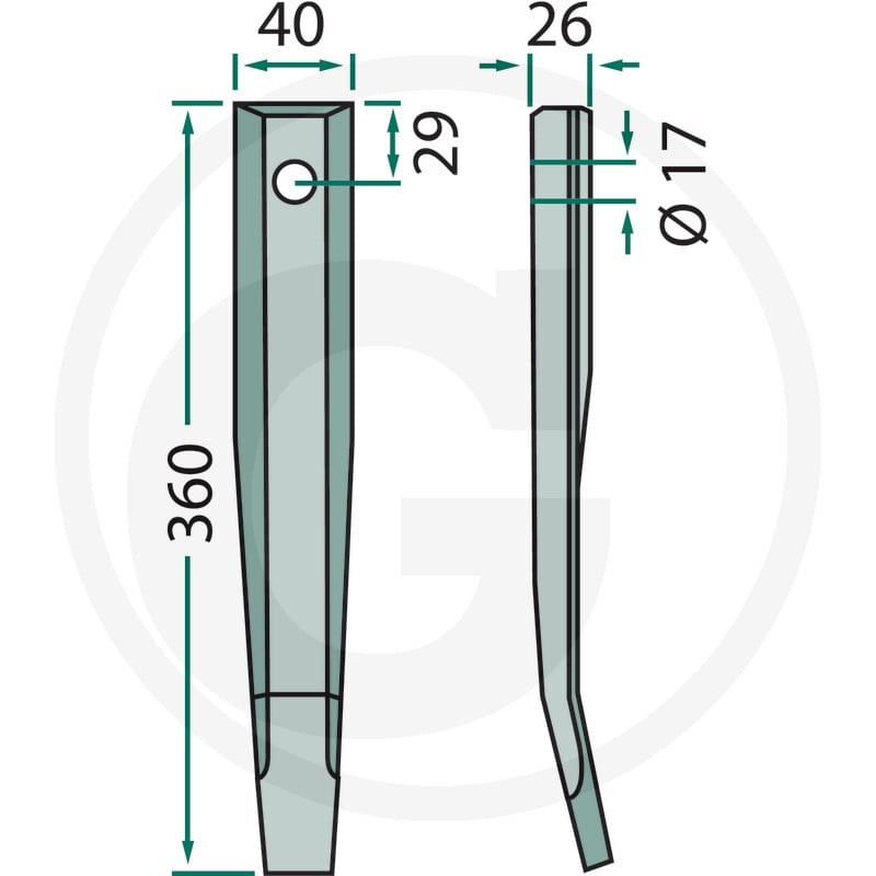 GRANIT Ząb brony wahadłowej 180RH83A - Sklep PoltechParts