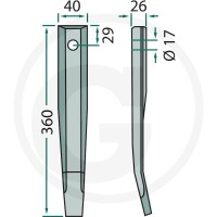 GRANIT Ząb brony wahadłowej 180RH83A - Sklep PoltechParts