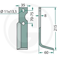 GRANIT Nóż rotacyjny 180IND-483L - Sklep PoltechParts