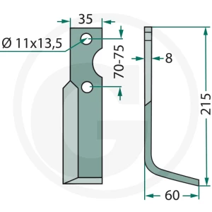 GRANIT Nóż rotacyjny 180IND-483L