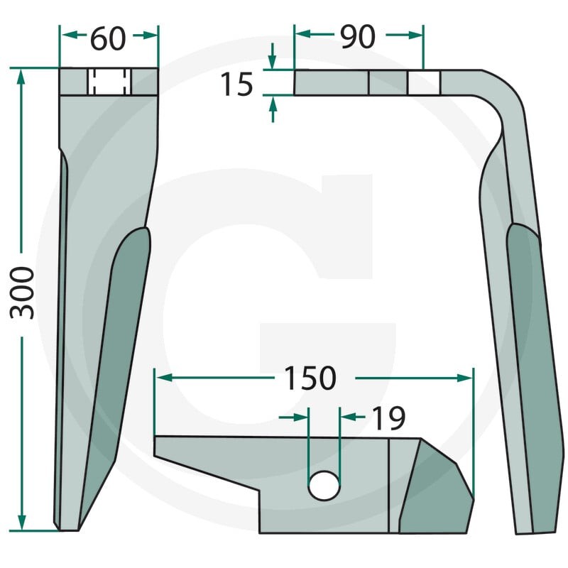 GRANIT Ząb brony aktywnej 180RH-AMA-02L - Sklep PoltechParts