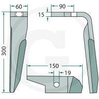 GRANIT Ząb brony aktywnej 180RH-AMA-02L - Sklep PoltechParts