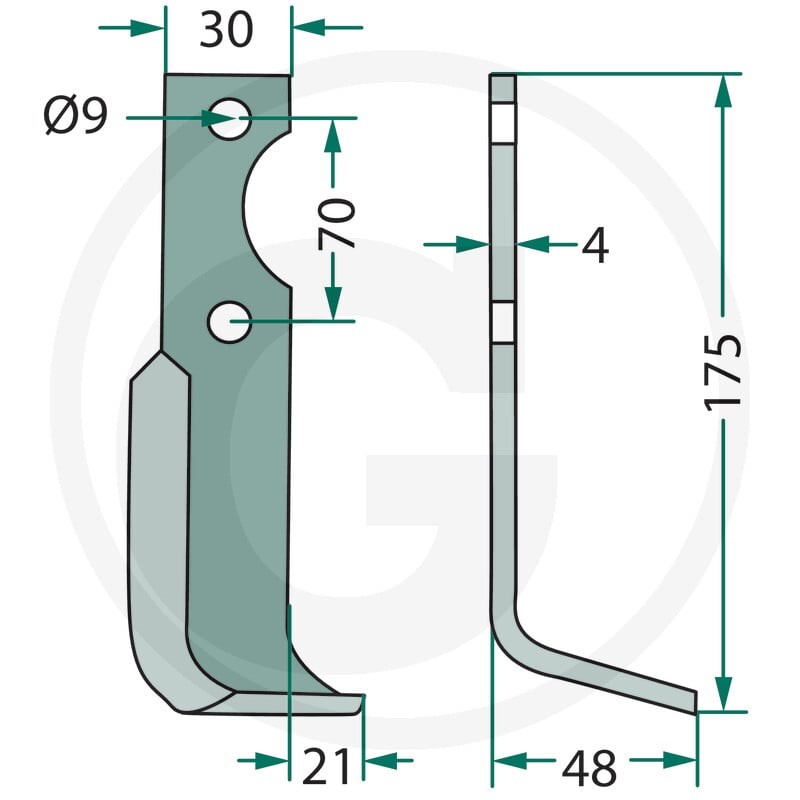 GRANIT Nóż kątowy 180AGR-05R - Sklep PoltechParts