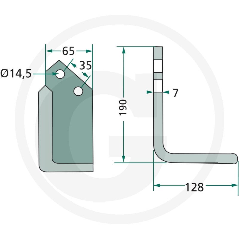 GRANIT Nóż kątowy 180KRO-02L - Sklep PoltechParts