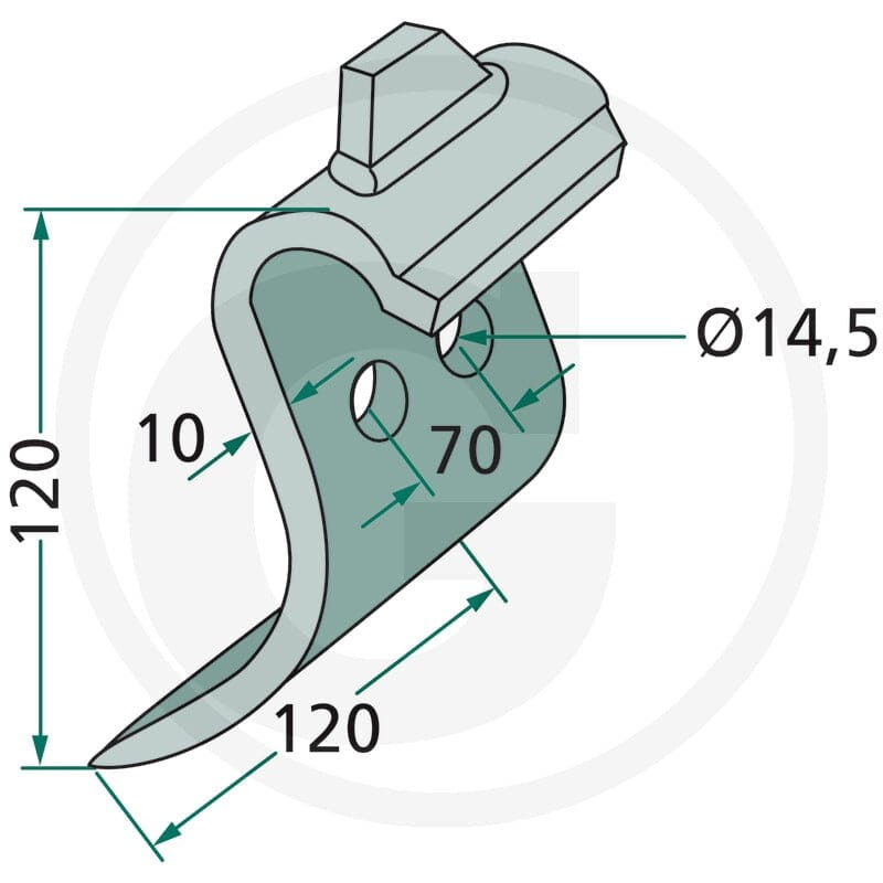 GRANIT Nóż bijakowy 18063-DUEC-01-1 - Sklep PoltechParts