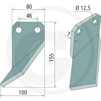 GRANIT Nóż wirnika 180FRG-06L - Sklep PoltechParts