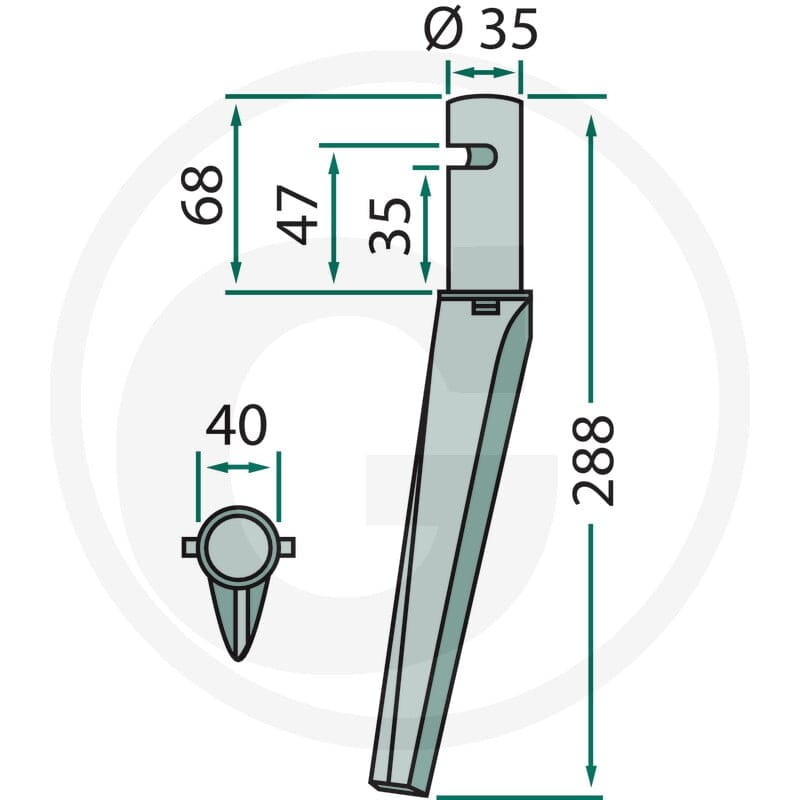 GRANIT Ząb brony aktywnej 180RH62A - Sklep PoltechParts