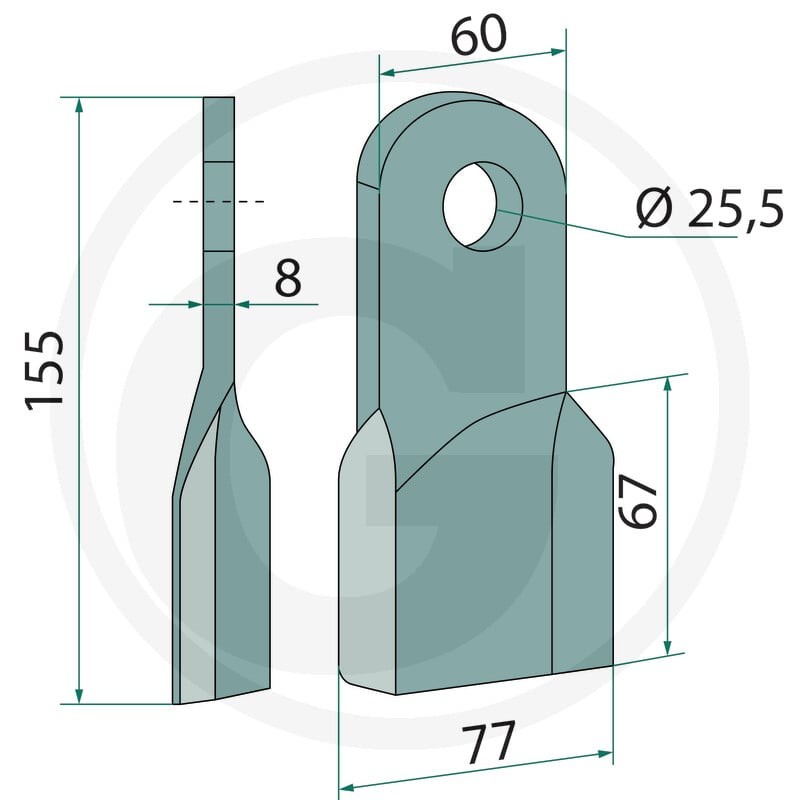 GRANIT Nóż bijakowy 1803200054 - Sklep PoltechParts