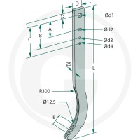GRANIT Słupica kultywatora 1803200387 - Sklep PoltechParts