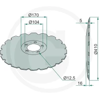 GRANIT Talerz 1800340021 - Sklep PoltechParts
