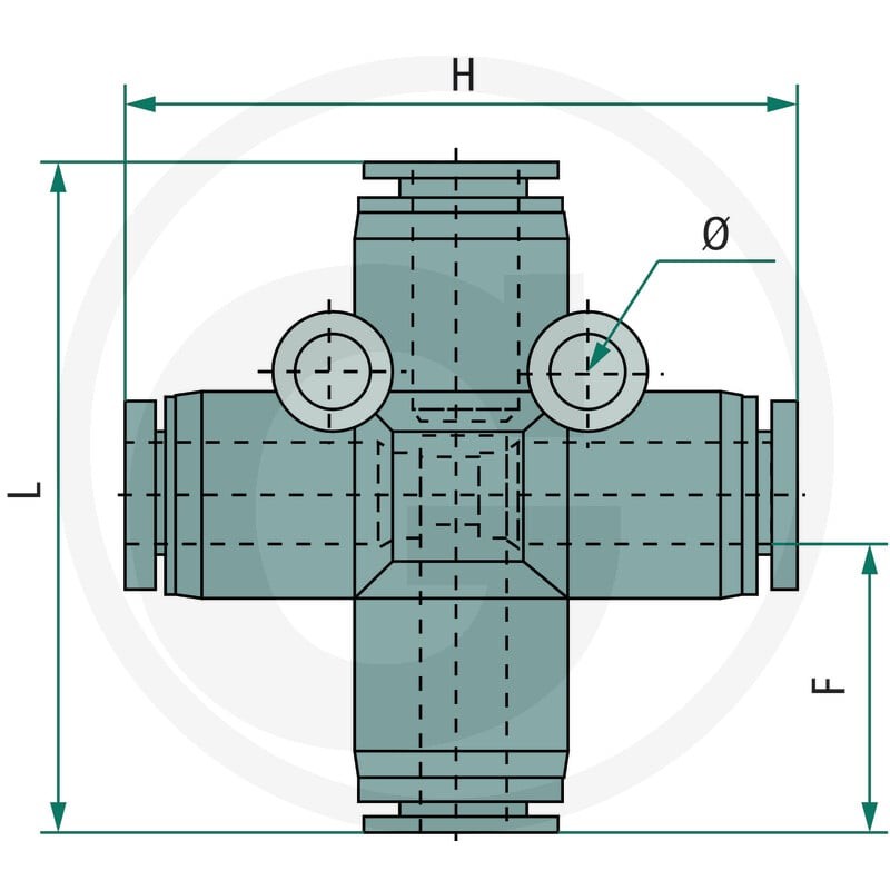 GRANIT B-KV-4-KU Przyłącze - czwónik 60603070113 - Sklep PoltechParts