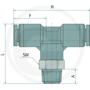 GRANIT B-TEdk-12-1/4-KU Trójnik wkręcany 60603180189
