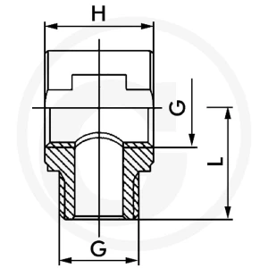 GRANIT F-TEV-1/8-MSv Trójnik 60612538006
