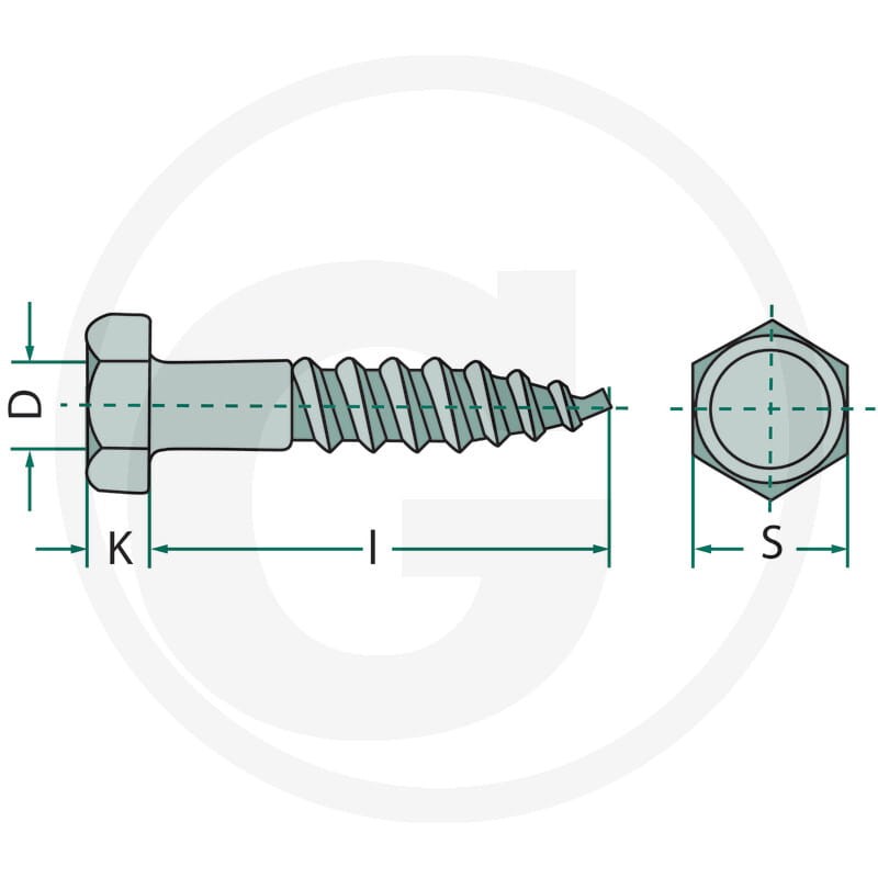 GRANIT Wkręt do drewna M6x70 DIN 571 487571012 - Sklep PoltechParts