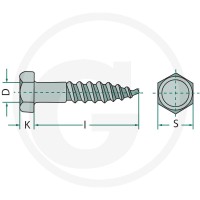 GRANIT Wkręt do drewna M6x70 DIN 571 487571012 - Sklep PoltechParts