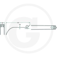 GRANIT Palec zgrabiarki pokosowej 5259029160 - Sklep PoltechParts