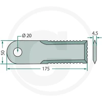 Radura Nóż bijakowy 52900027 - Sklep PoltechParts
