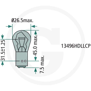 GRANIT Żarówka kulista PY21W 47712V21WKG