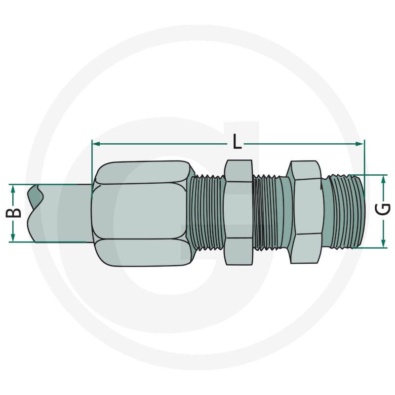 GRANIT Złącze grodziowe gwintowane przelotowe 82770125 - Sklep PoltechParts