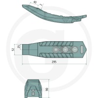 GRANIT ENDURANCE CARBIDE Dziób redlicy kultywatora 11560649 - Sklep PoltechParts