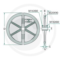 GRANIT Koło wału doprawiającego 40811000-1019F - Sklep PoltechParts