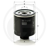 MANN FILTER Filtr oleju silnikowego 565W712.52 - Sklep PoltechParts