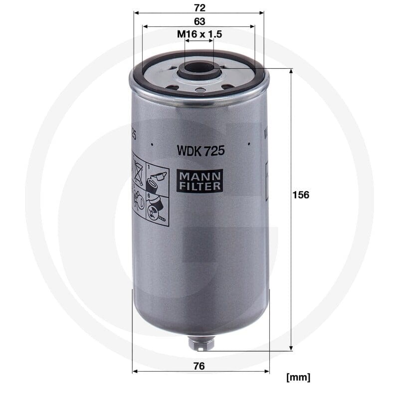 MANN FILTER Filtr paliwa 565WDK725 - Sklep PoltechParts