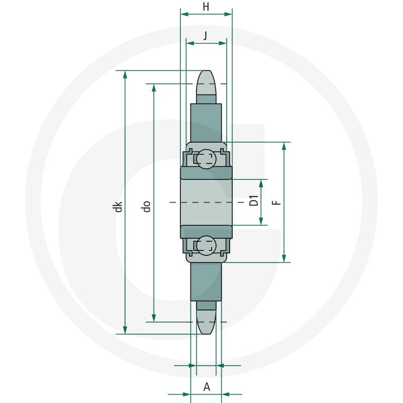 GRANIT Koło napinające 1/2X5/16 Z 14 83783707 - Sklep PoltechParts