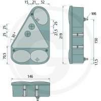 ASPÖCK Lampa tylna "EARPOINT III" 504244700007 - Sklep PoltechParts