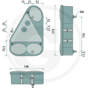 ASPÖCK Lampa tylna "EARPOINT III" 504244700007