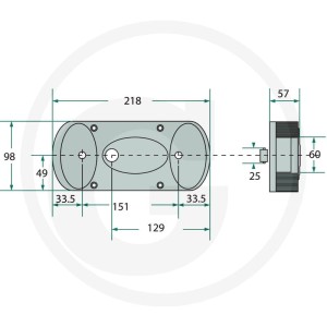 ASPÖCK Lampa tylna "MIDIPOINT II" 504243200007